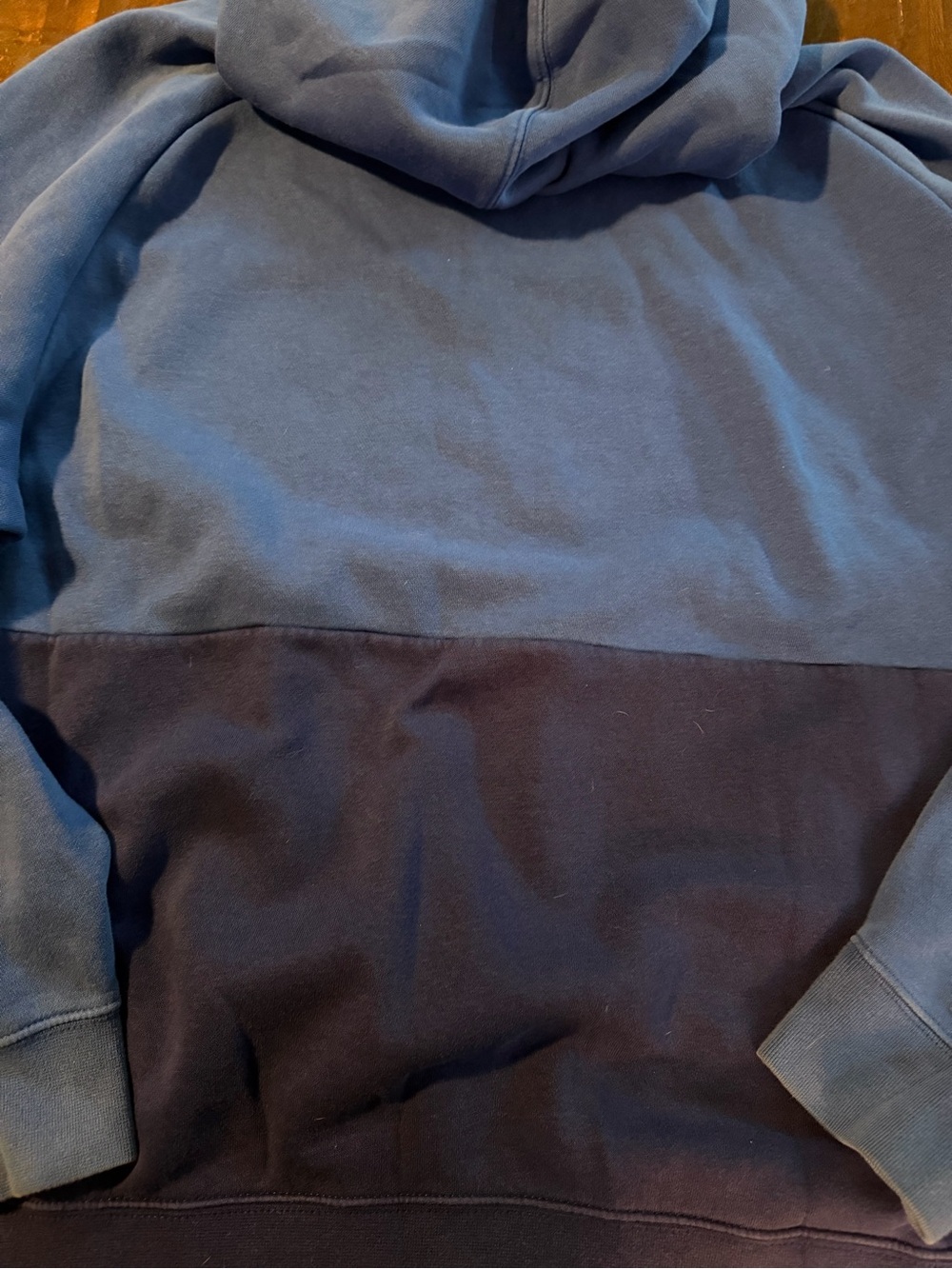 Nike Air Men's Blue & White Colorblock Crewneck Hoodie - XL - Picture 6 of 7